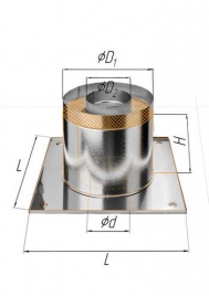 Потолочно проходной узел (430/0,5 мм+термо) Ø 120