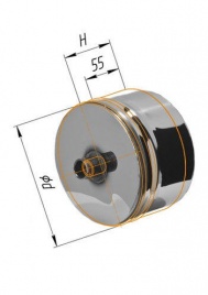 Заглушка с конденсатоотводом (430/0,5 мм) Ø 150 внутренняя