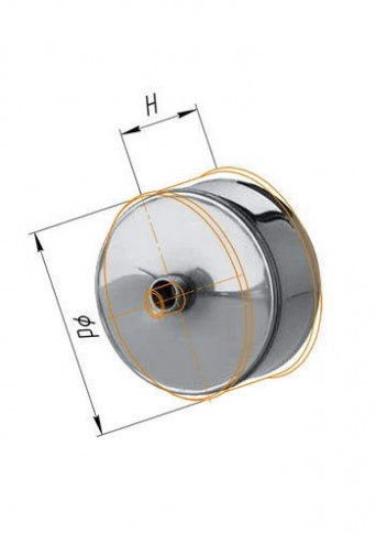 Заглушка с конденсатоотводом (430/0,5 мм) Ø 120 внешняя фото 1 бла